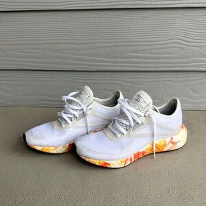 Reebok Flashfilm Run sneakers w/ Orange and Yellow Accents
